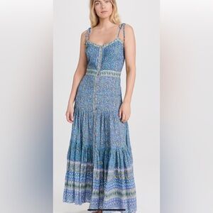 Veronica Beard Blue Paisley Midi Dress